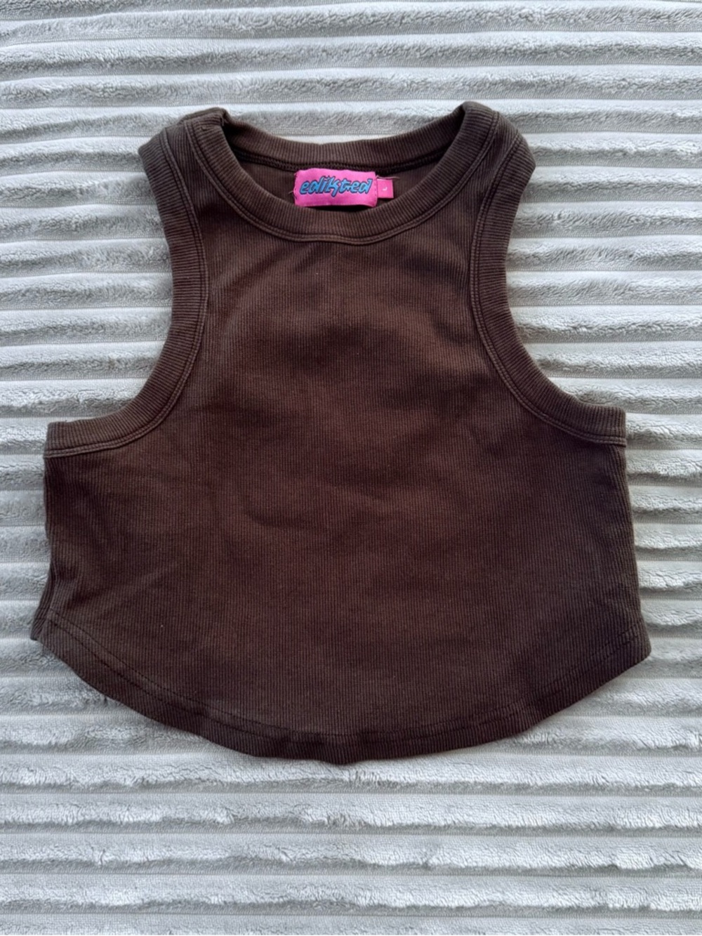 Edikted Cropped ribbed Tank Top